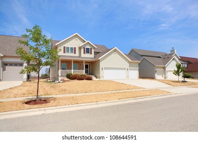 Suburban Lawn During Drought