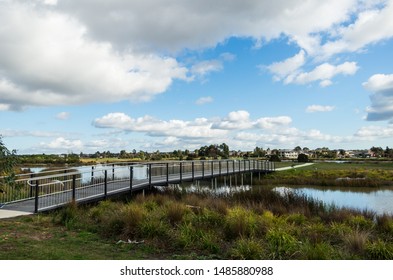 Suburban Parklands In The Berwick Springs Housing Estate In The City Of Casey In The Outer South-eastern Suburbs Of Melbourne.