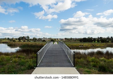 Suburban Parklands In The Berwick Springs Housing Estate In The City Of Casey In The Outer South-eastern Suburbs Of Melbourne.