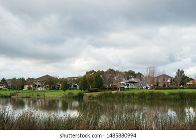 Suburban Parklands In The Berwick Springs Housing Estate In The City Of Casey In The Outer South-eastern Suburbs Of Melbourne.