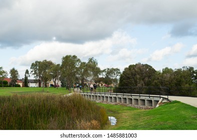 Suburban Parklands In The Berwick Springs Housing Estate In The City Of Casey In The Outer South-eastern Suburbs Of Melbourne.