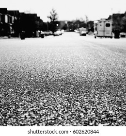 A Suburban Street In Ellensburg, Low Angle View