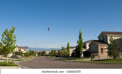 Suburban subdivision in town of Erie, Colorado.