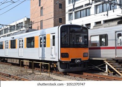 Suburban train (Tobu 50000 series) of Greater Tokyo Area