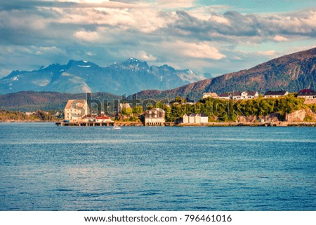 Similar – Image, Stock Photo Entrance to Alesund (Norway)