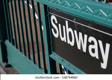 Subway entrance sign