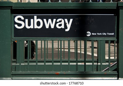 Subway entrance in Times Square, New York City