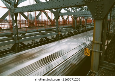 Subway On Bridge From Above