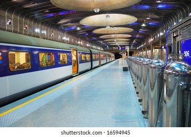 Subway Platform Of Auckland Transport Center, New Zealand