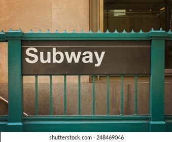 Subway Sign And Entrance