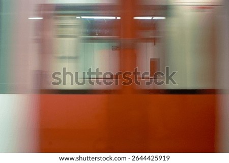 subway speeding by low shutter speed