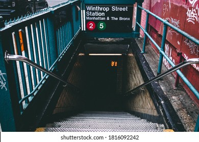 Subway Stairs In Brooklyn, NY