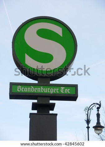 Similar – S-Bahn sign Brandenburg Gate, Berlin