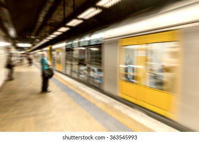 Subway Station Interior In Sydney, Australia.