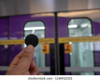 Subway train coins ticket machine 