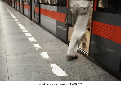 Subway Train Is In Station, Prague