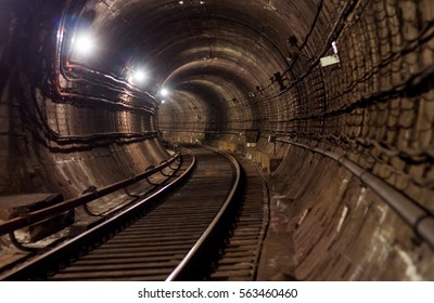 Subway tunnel. Metro. Underground