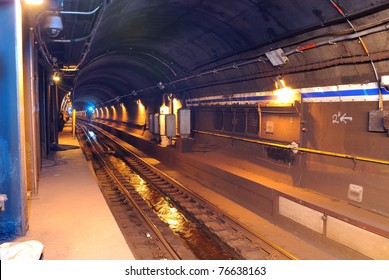 Subway Tunnel In New York City