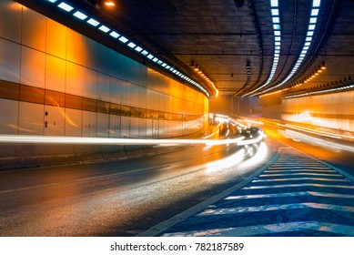 Subway Tunnels  In The Night