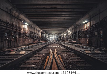 Subway underground tunnel