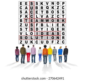 Success Crossword Puzzle Words Achievement Game Stock Photo (Edit Now