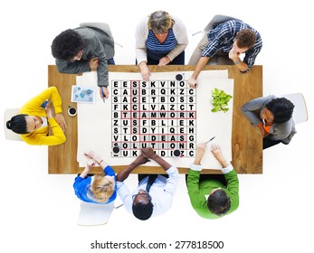 Success Crossword Puzzle Words Achievement Game Stock Photo 277818500