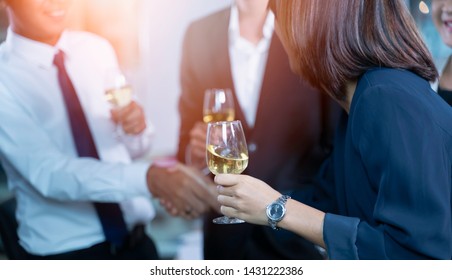 The Success. Group Business Corporate People Meeting ,Celebration, Organization, Corporate Meeting, Conferences, Event ,Training . Business People Communication, Asian Team Worker Office.  - Powered by Shutterstock