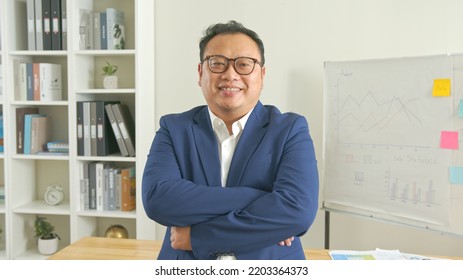 Successful Asian Business Man Office Background Stock Photo 2203364373 ...