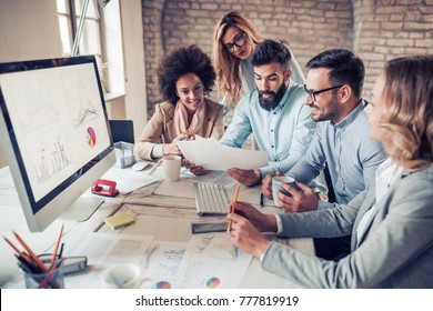 Successful business group working at the office. - Shutterstock ID 777819919