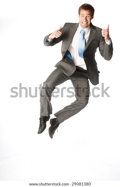 Successful Business Man Jump Stock Photo 29081380 | Shutterstock