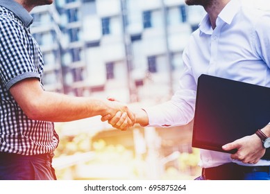 Successful Business People Handshaking Closing A Deal ,business Team Partnership Concept