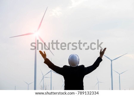 Similar – Image, Stock Photo wind power Technology