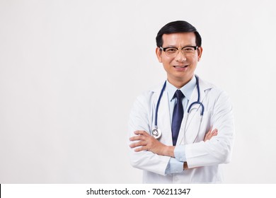 Successful Happy Smiling Asian Male Doctor