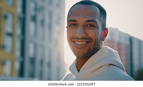 Successful Latino American Man Athlete Runner Attractive Fitness Trainer Quenches Thirst After Morning Workout Drinks Fresh Water Protein Beverage From Sports Bottle Hydration Body Healthy Lifestyle