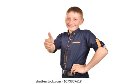  Successful young man.Shadowed boy on a white background.