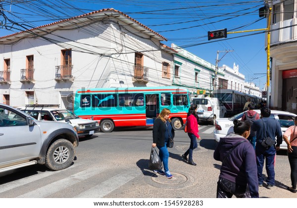 Sucre Bolivia October 8, Daily activities in Camargo\
avenue located in the historic center of the city. This avenue is\
known for its proximity to the central market. Shoot on October 8,\
2019