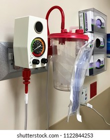 Suction Machine On Wall Of A Medical Facility