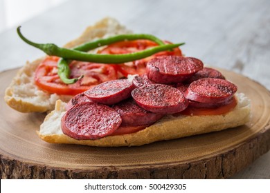 Sucuk Ekmek / Sausage In Bread
