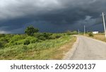 Sudden different type clouds falling 