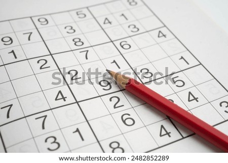 Sudoku puzzle, brain game for developing Alzheimer disease in senior patient.