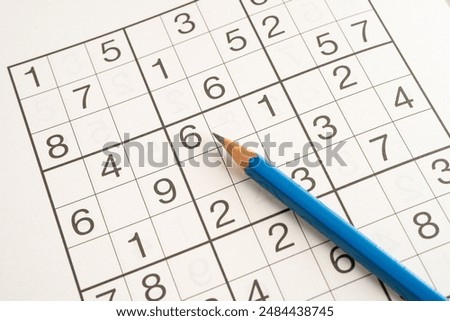 Sudoku puzzle, brain game for developing Alzheimer disease in senior patient.