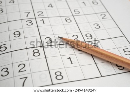 Sudoku puzzle, brain game for developing Alzheimer disease in senior patient.