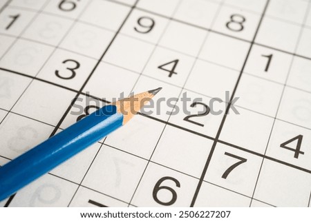 Sudoku puzzle, brain game for developing Alzheimer disease in senior patient.