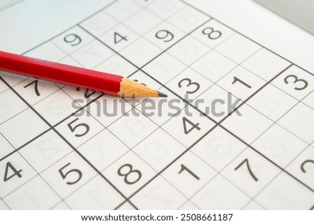 Sudoku puzzle, brain game for developing Alzheimer disease in senior patient.
