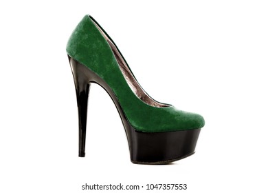 black and green pumps