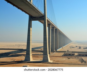 Suez Canal Bridge During Ship Transit