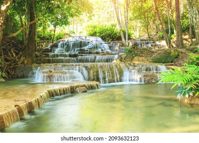 Sufficiency Waterfall or Thai language  was “popeang” between Mae Kae and Gao fu  waterfall  Unseen waterfall at Tham Pha Thai national park, Lampang province, Thailand.