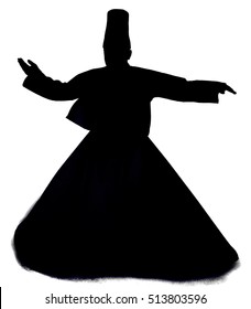 Sufi Whirling Silhouette   