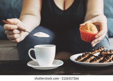 Sugar Addiction Unhealthy Lifestyle Weight Gain Stock Photo Edit Now