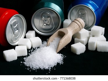 Sugar Adiction: Three Soda Cana And Sugar